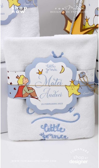 Trusou de botez cu broderie personalizata pentru baieti, Micul print, Le petit prince  8